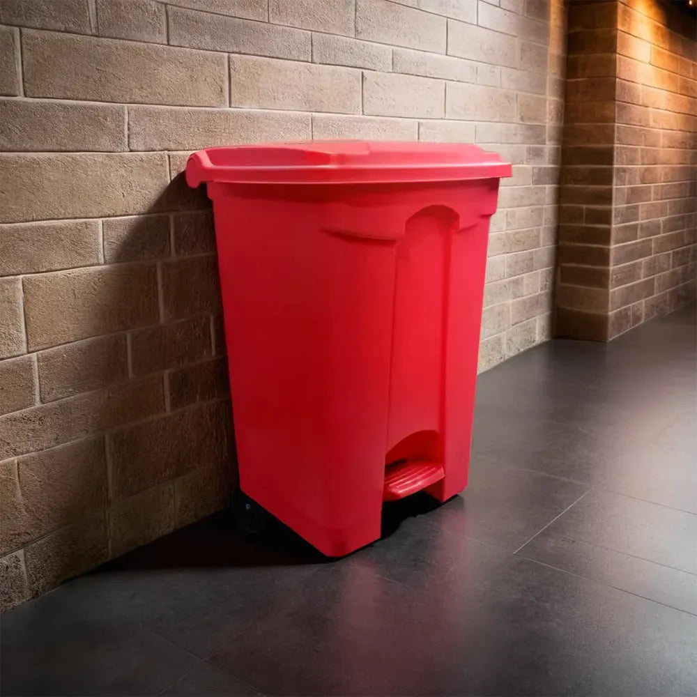 THS AF07331 Red Garbage Pedal Bin 45L