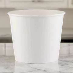 Hotpack White Paper Chicken Bucket with Lid, 5028 ml, 100 PCs