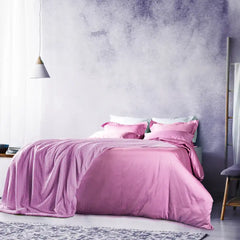 THS Giza Cotton Double Fitted Bed Sheet Mauve