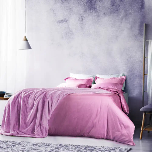 THS Giza Cotton Extra Super King Fitted Bed Sheet Mauve