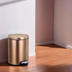 Bagnodesign Champagne Stainless Steel Hotel Pedal Bin, Capacity 5 Litre