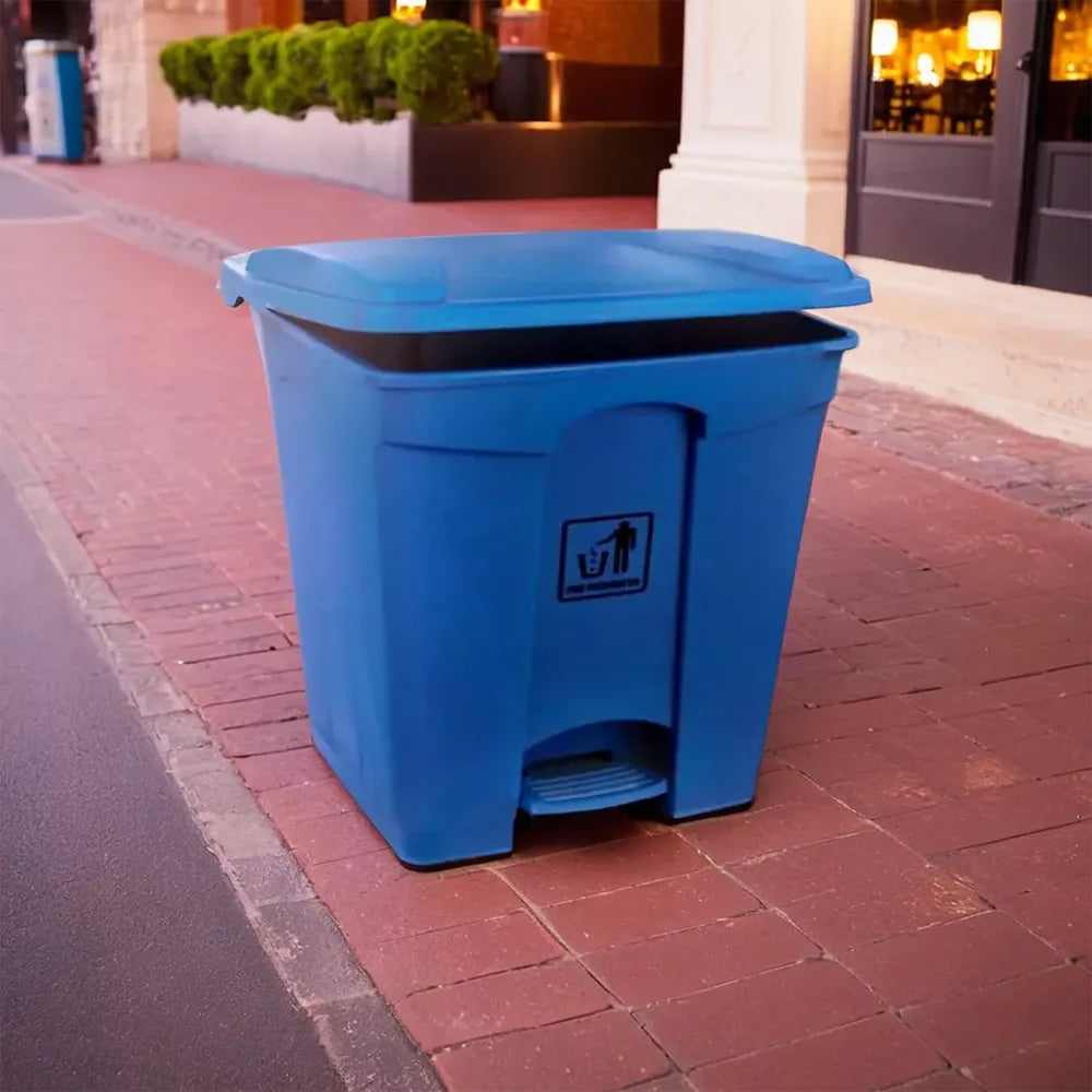 THS AF07330 Blue Garbage Pedal Bin 30L