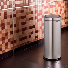 Brabantia Stainless Steel Touch Bin, 30L with Plastic Bucket