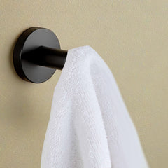 Bagnodesign Matt Black M-Line Single Robe Hook, 5.3x5.6x5.3 cm