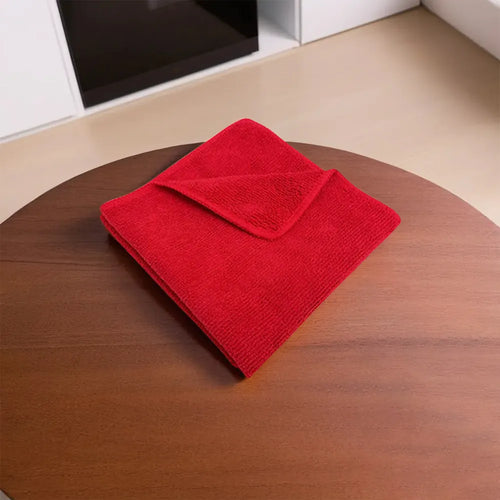 THS 310440 Red Microfiber Cleaning Cloths 38 x 40cm