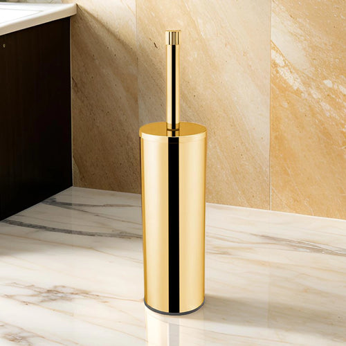 Bagnodesign Pvd Gold Orology Freestanding Toilet Brush And Holder,  Dia 8.2x34.8 m