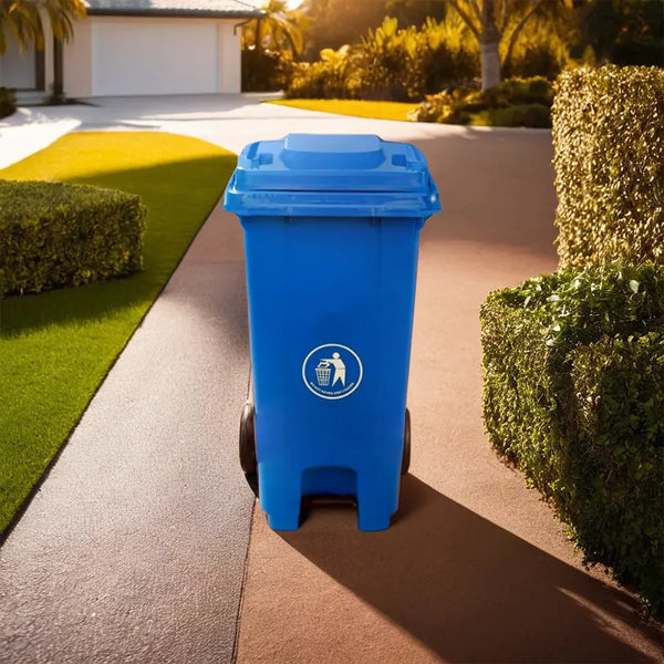 THS AF07302A Blue Garbage Pedal Bin 120L