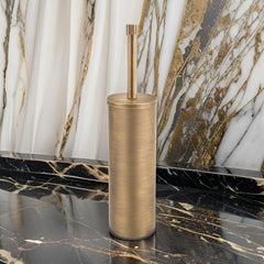 Bagnodesign Soft Bronze Orology Freestanding Toilet Brush And Holder,  Dia 8.2x34.8 m