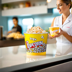 Hotpack Round Popcorn Round Paper Tub, 947 ml, 500 PCs