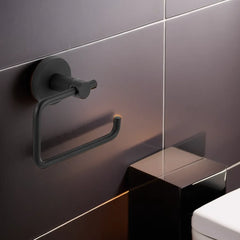 Bagnodesign Matt Black M-Line Toilet Roll Holder, 14.2x5.3x10 cm