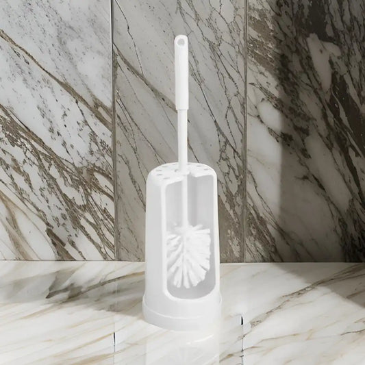 THS HB658 White Round Toilet Brush Set