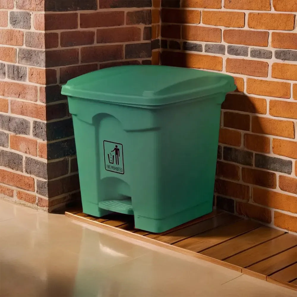 THS AF07330 Green Garbage Pedal Bin 30L