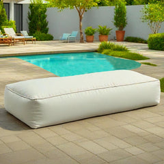 Gymkhana Sardinia Outdoor Bean Bag Lounge Bed Ambro, Chalk/Chalk, 200x80x35 cm