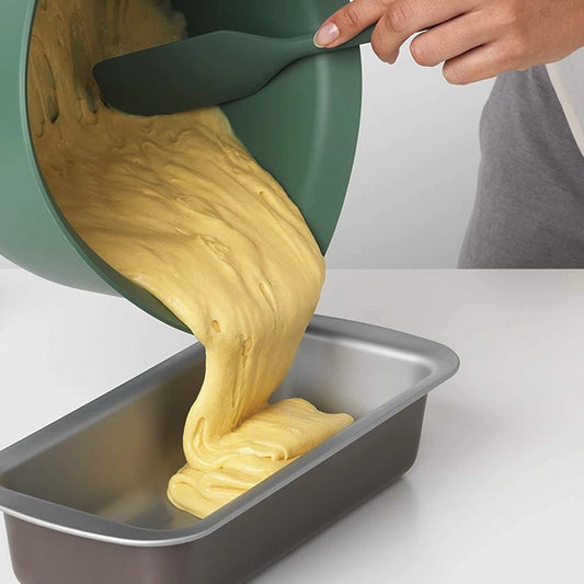 Brabantia Baking Plastic Set With Whisking Mixing Bowl, Pastry Brush & Baking Spatula, 3.2L, Fir Green