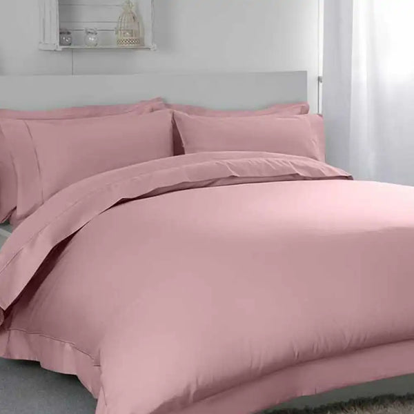 ths giza cotton king flat bed sheet pastel pink