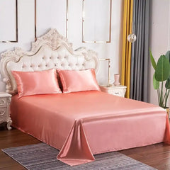 THS Giza Cotton Super King Flat Bed Sheet Rose