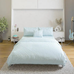 THS Zen Stripes Single/ Twin Duvet Cover Baby blue