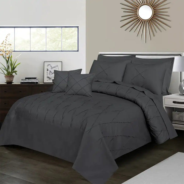 ths giza cotton single duvet cover charcoal grey