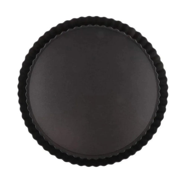 Louis Tellier Non-Stick Medium Deep Round Fluted Tart Mould Fixed Bottom Ø 22CM , H 1.2CM