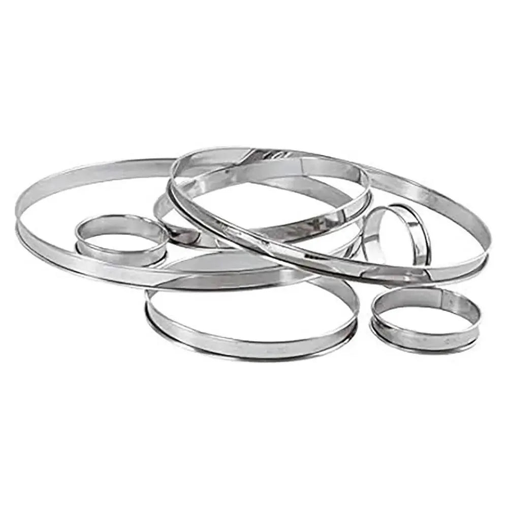 Louis Tellier Stainless Steel Tart Ring Rolling Edges Ø11CM , H 2CM