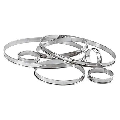 Louis Tellier Stainless Steel Tart Ring Rolling Edges Ø18CM , H 2CM