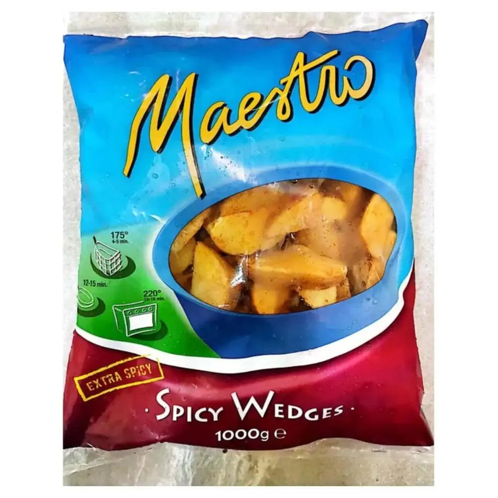 Maestro Frozen Spicy Potato Wedges, 2.5 kg x 4 packs