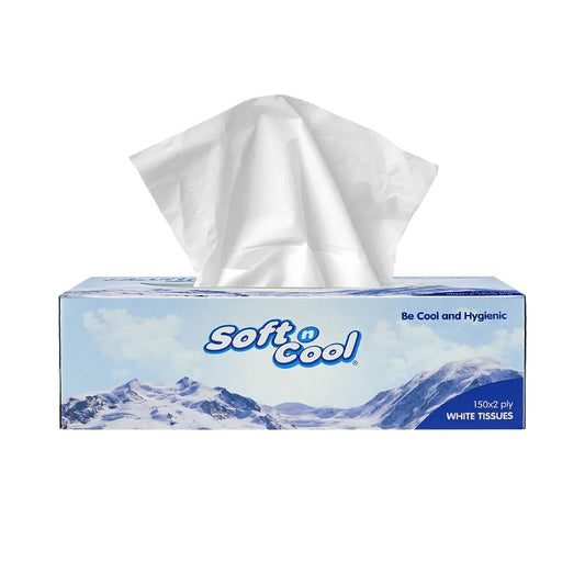 hotpack soft n cool white facial tissue 150 x 2 piy 30 pcs