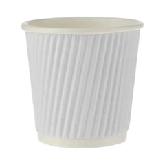 Hotpack White Ripple Paper Cup, 119 ml, 1000 PCs