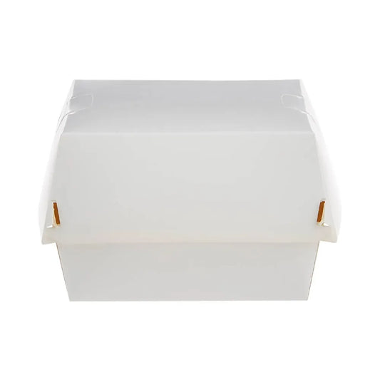 hotpack white burger paper box large 12 x 12 x 9 cm 500 pcs