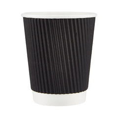 Hotpack Black Ripple Paper Cup, 237 ml, 500 PCs