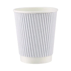 Hotpack White Ripple Paper Cup, 240 ml, 500 PCs