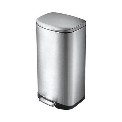 eko della stainless steel rectangular pedal bin 20 liter