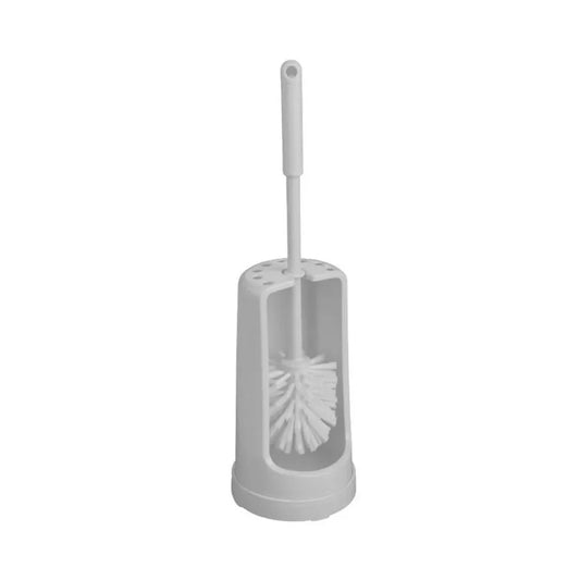 THS HB657 Grey Round Toilet Brush Set