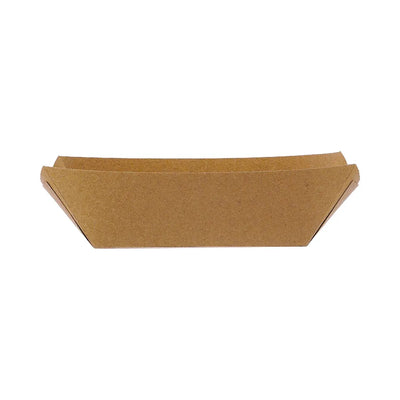 hotpack kraft boat paper tray large 17 x 10 x 6 cm 600 pcs