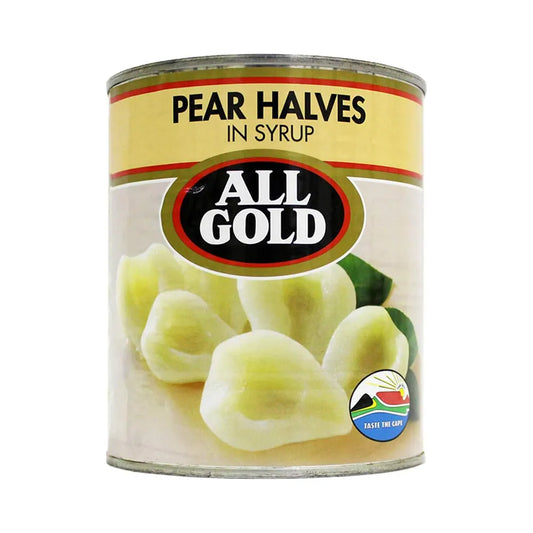 all gold canned pear halves in syrup 24 x 825g