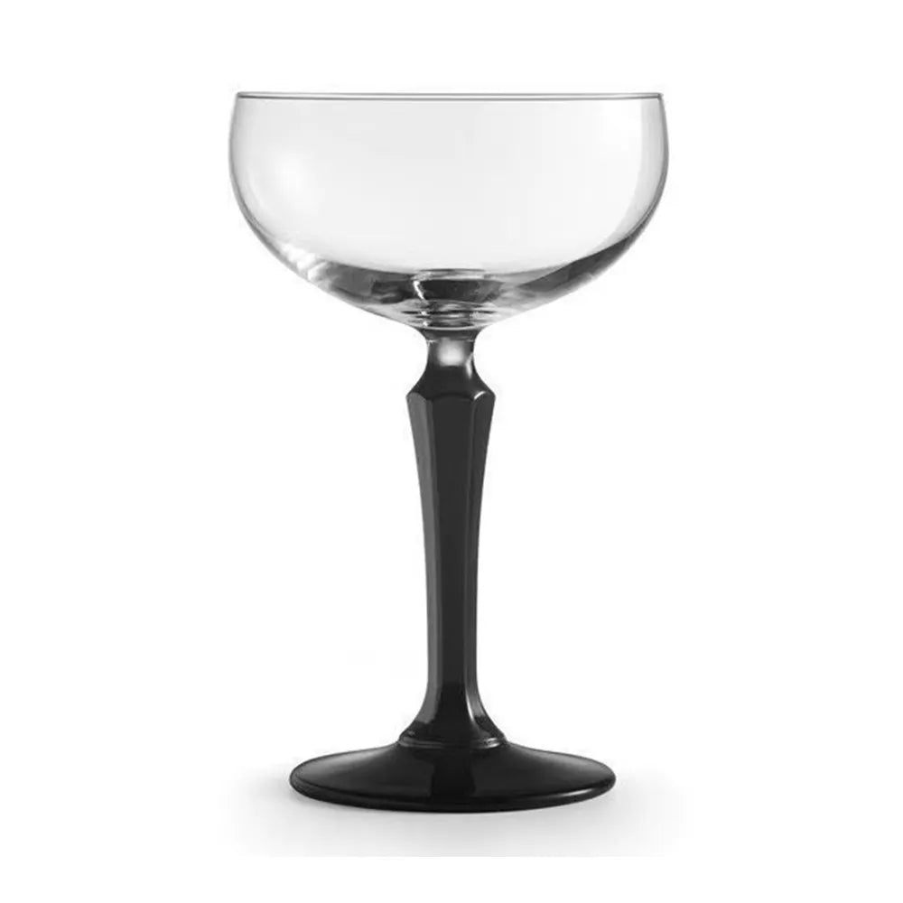 libbey spksy coupe black glass 244 ml