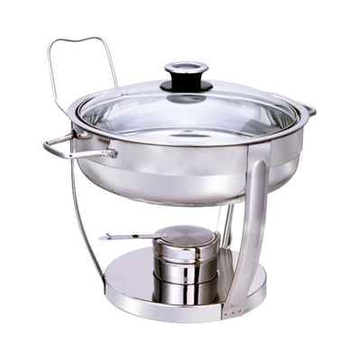 pradeep round chafing dish with glass lid 7500ml