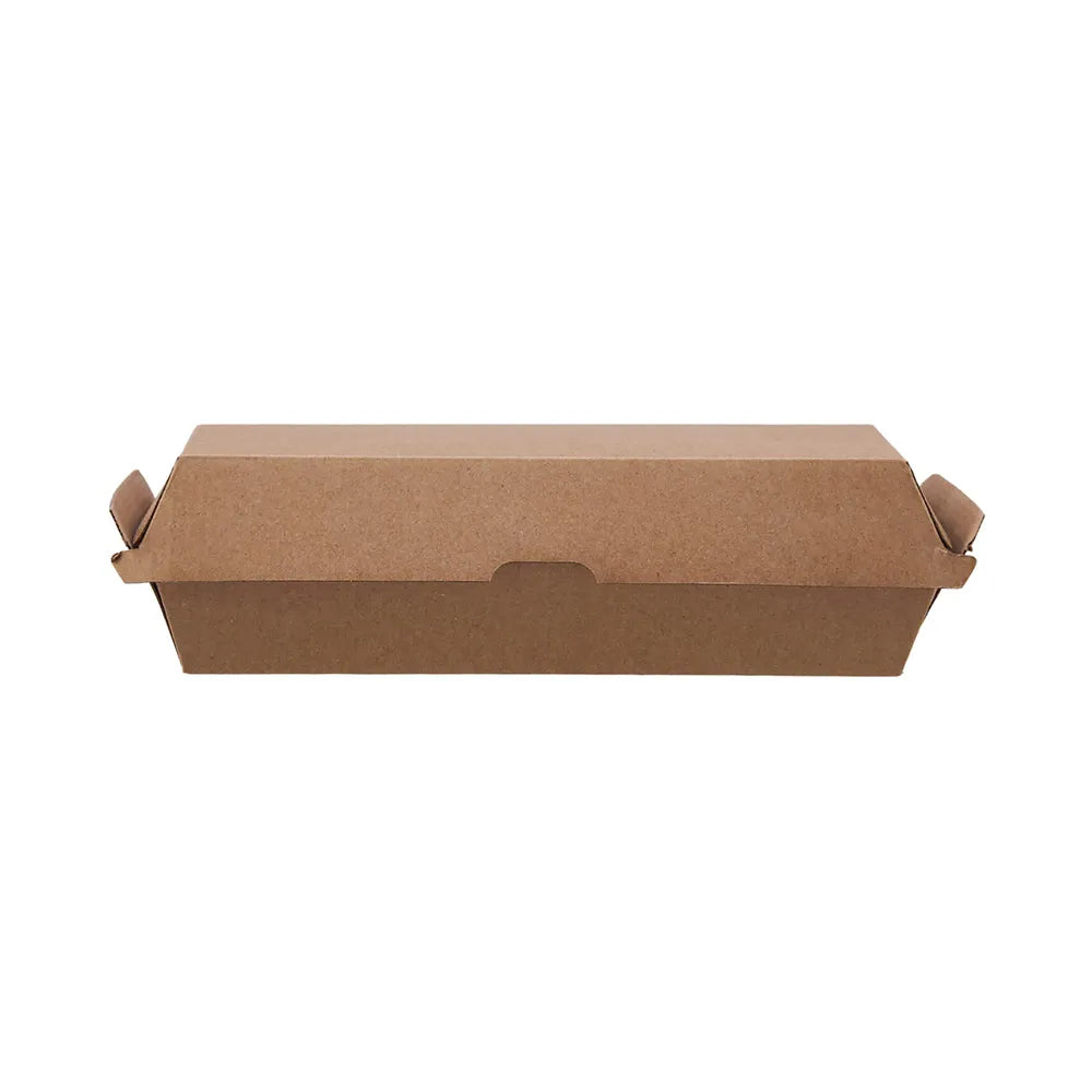 hotpack kraft fiute hotdog box 21 x 8 x 7 cm 200 pcs