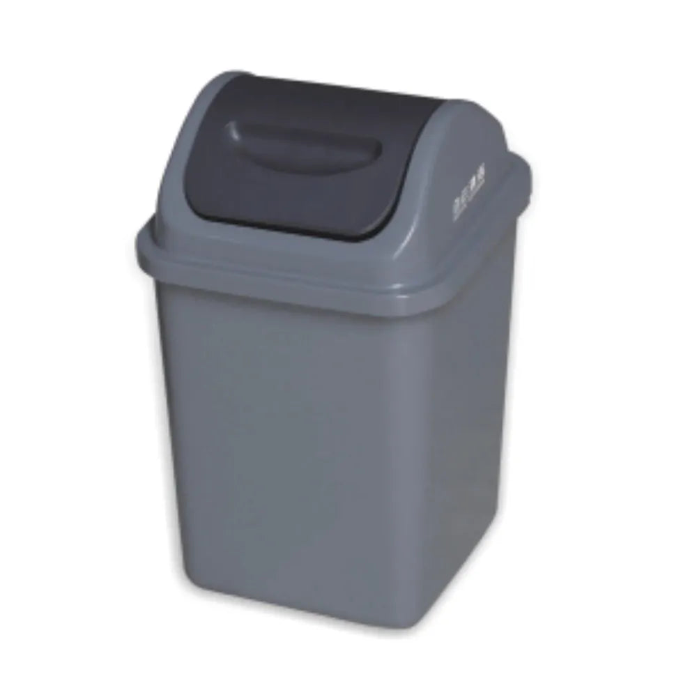 THS AF07025 Grey Plastic Swing Dust Bin 8L