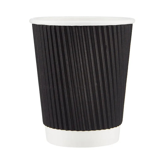 hotpack black ripple paper cup 355 ml 500 pcs