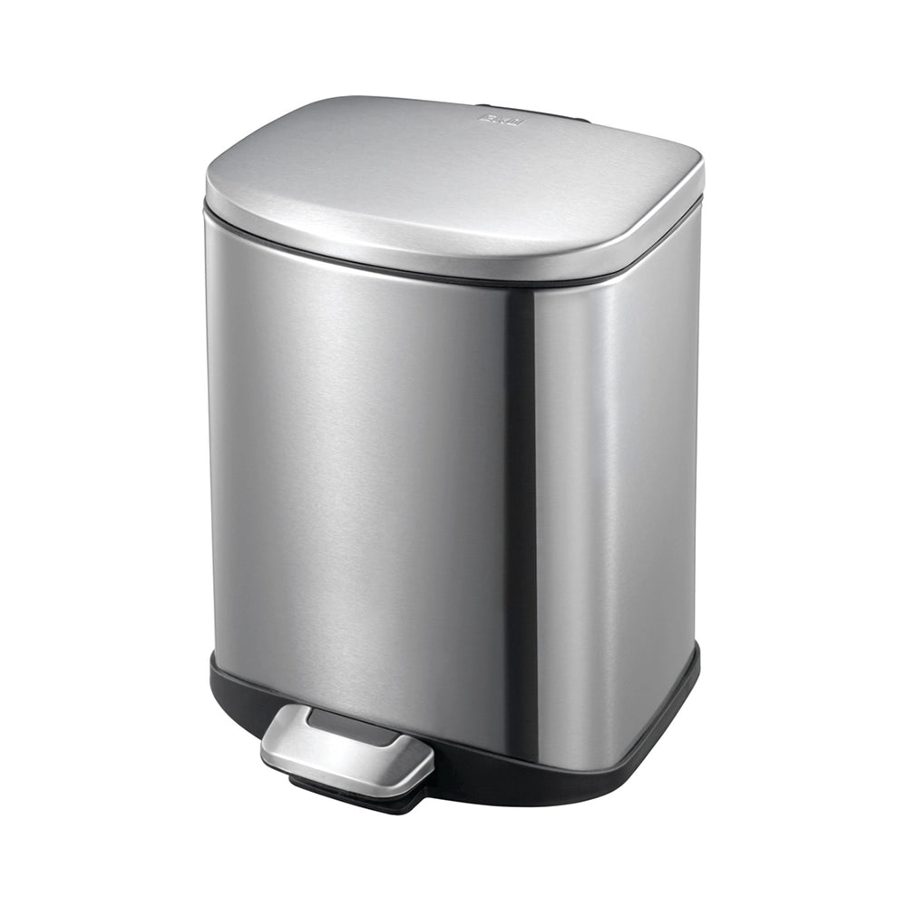 eko della stainless steel rectangular pedal bin 6 liter