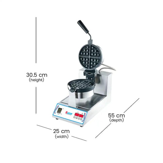 ths rwf 01rc rotary waffle maker digital control 25 x 55 x 30 5 cm 1 5 kw