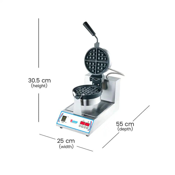 ths rwf 01rc rotary waffle maker digital control 1 5 kw 25 x 55 x 30 5 cm