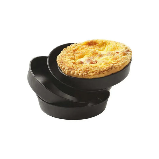 Matfer Bourgeat Exoglass Tartlet Tins, 12 Pieces, 10 cm