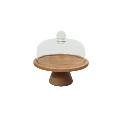 Wundermaxx Wooden Cake Stand, Ø 32 x H 13.6 cm, Oak