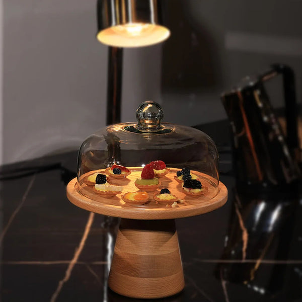 Wundermaxx Wooden Cake Stand, Ø 32 x H 21 cm, Oak