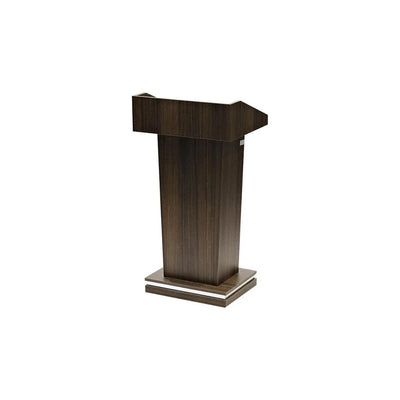 Ohio Lectern L 63 x W 68 x H 122 سم، MDF مصفح، رف واسع، عجلات قوية