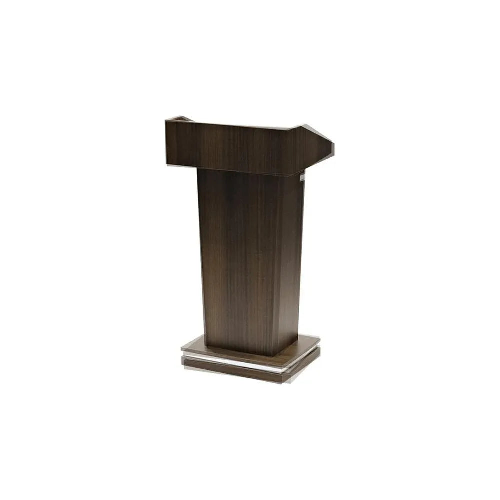 Ohio Lectern L 63 x W 68 x H 122 سم، MDF مصفح، رف واسع، عجلات قوية