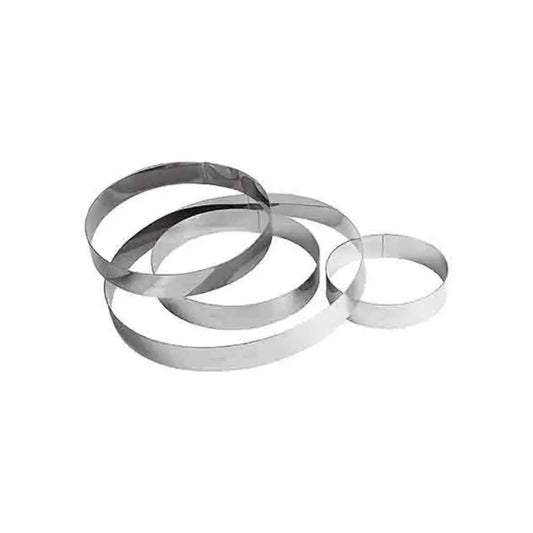 Paderno 47530-16 Stainless Steel Pudding Ring, ø 16 x H 3.5 cm