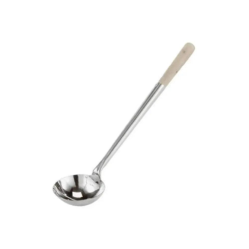 Paderno 49609-12 Stainless Steel, Wooden Handle Chinese Wok Ladle Ø 11.8 cm